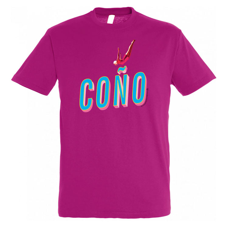 Con0 Camiseta Hombre Rosa Oscuro