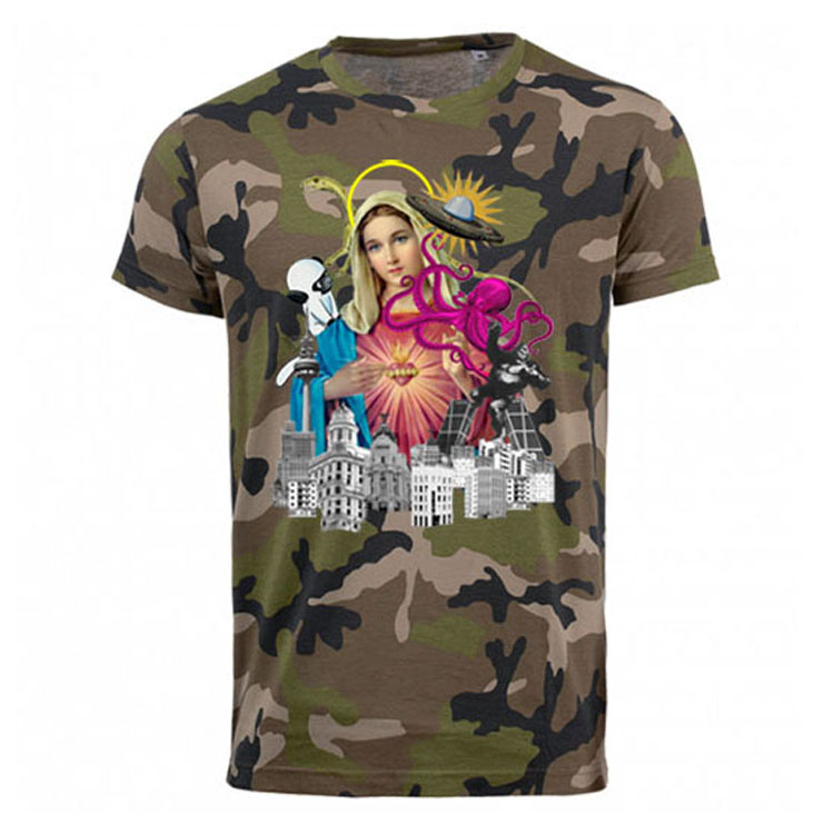Camiseta Virgen Camuflaje Manga Corta Blog
